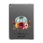 Grey Watercolour Pumpkins with Text Apple iPad Grey Case