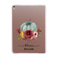 Grey Watercolour Pumpkins with Text Apple iPad Rose Gold Case