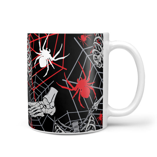 Grey and Red Cobwebs 10oz Mug