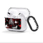 Grey and Red Cobwebs AirPods Clear Case 3rd Gen Side Image