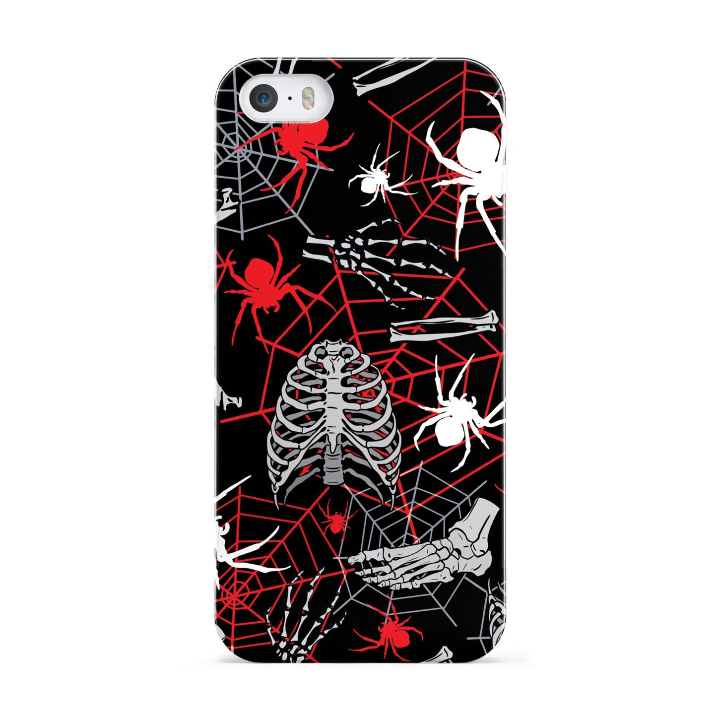 Grey and Red Cobwebs Apple iPhone 5 Case