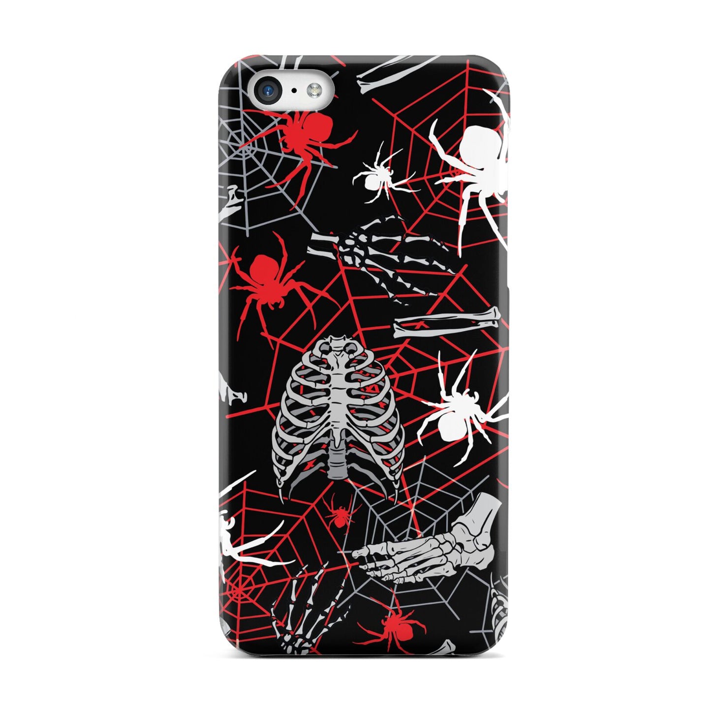 Grey and Red Cobwebs Apple iPhone 5c Case