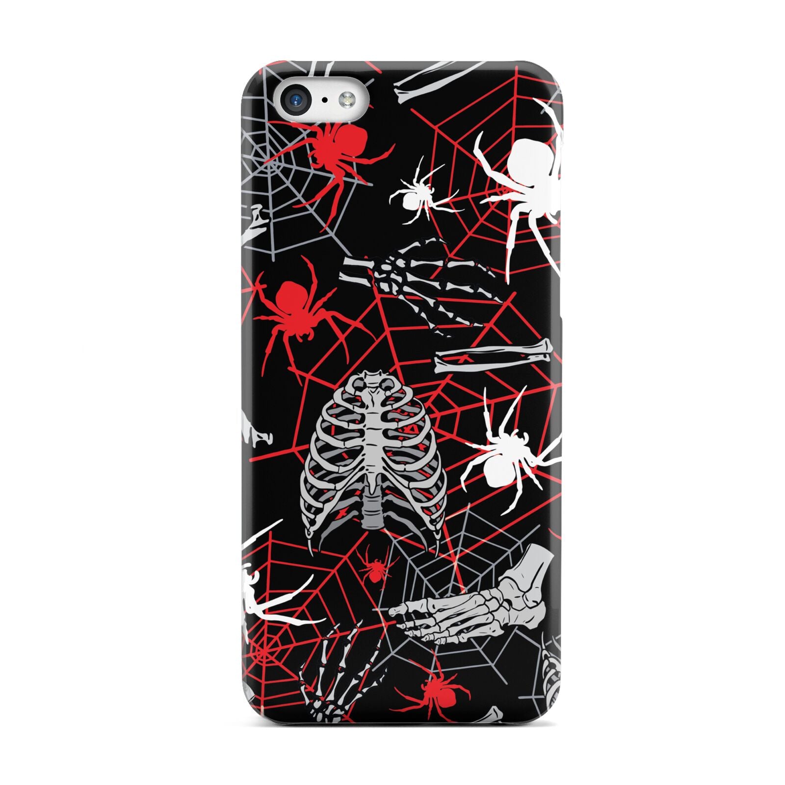 Grey and Red Cobwebs Apple iPhone 5c Case