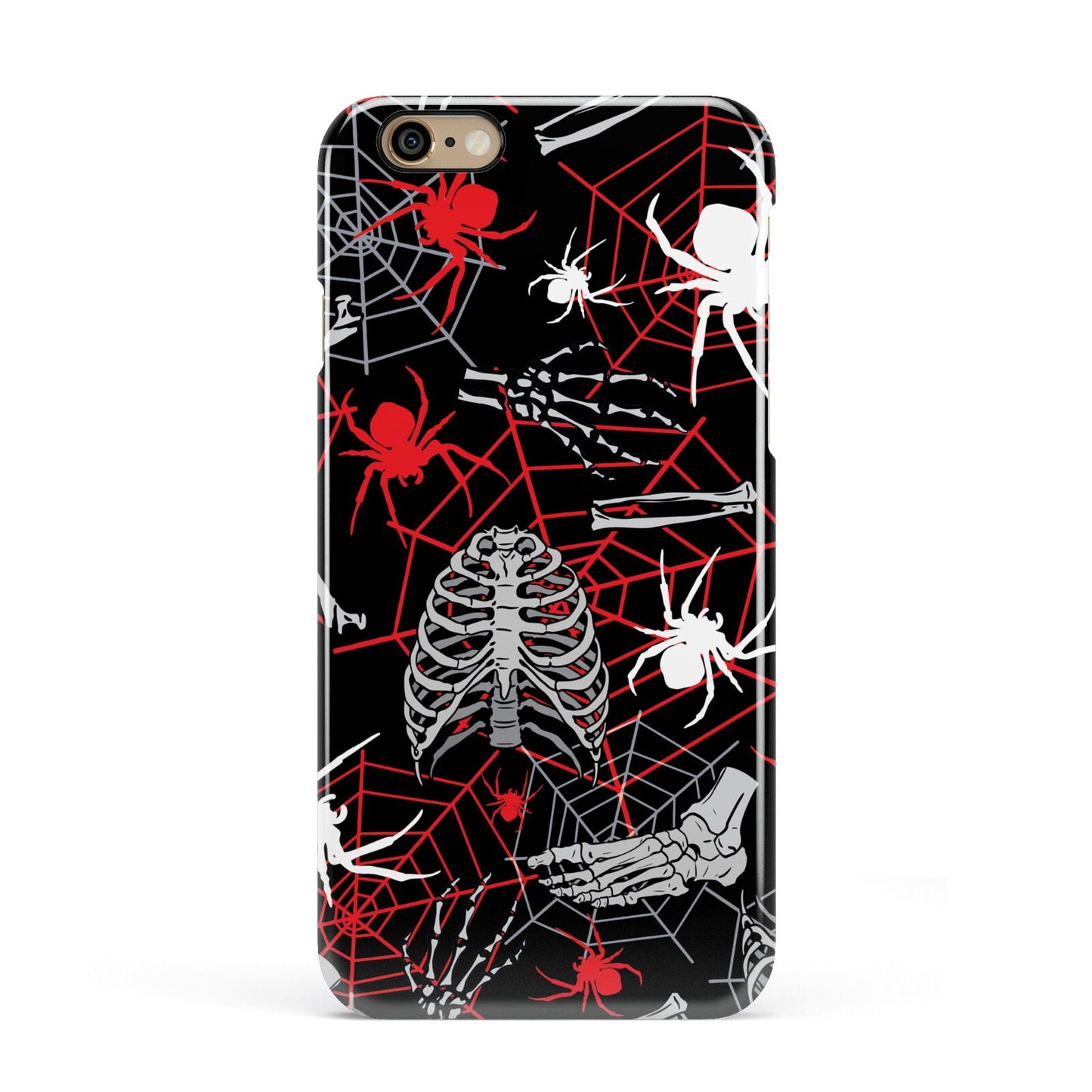 Grey and Red Cobwebs Apple iPhone 6 3D Snap Case