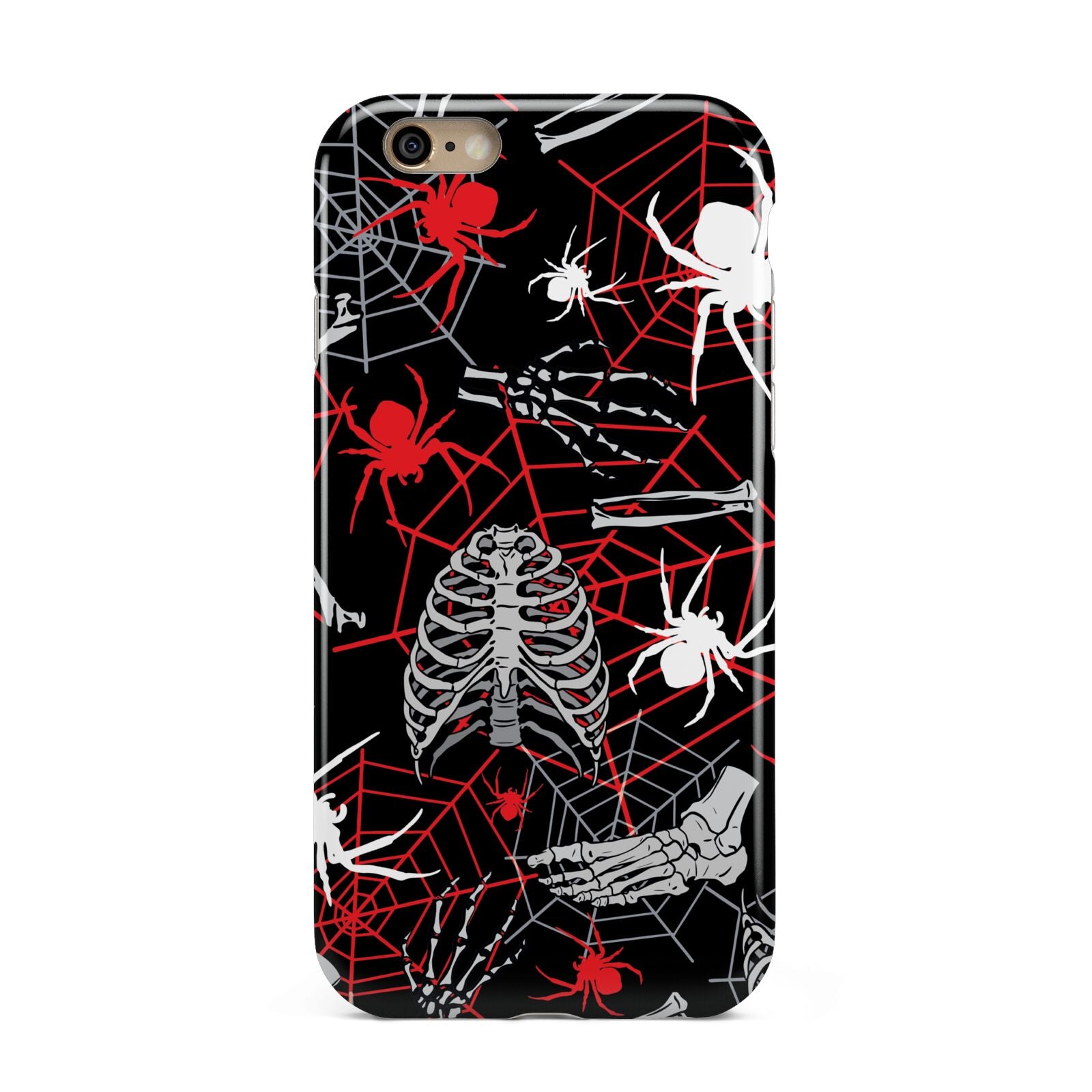 Grey and Red Cobwebs Apple iPhone 6 3D Tough Case
