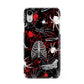 Grey and Red Cobwebs Apple iPhone XR White 3D Snap Case