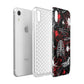 Grey and Red Cobwebs Apple iPhone XR White 3D Tough Case Expanded view