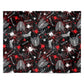 Grey and Red Cobwebs Personalised Wrapping Paper Alternative