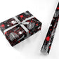 Grey and Red Cobwebs Personalised Wrapping Paper