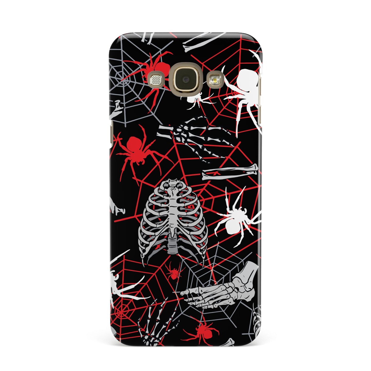 Grey and Red Cobwebs Samsung Galaxy A8 Case