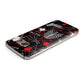Grey and Red Cobwebs Samsung Galaxy Case Top Cutout