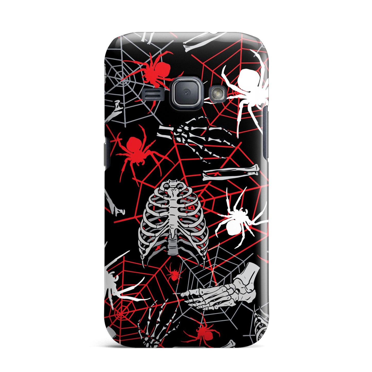 Grey and Red Cobwebs Samsung Galaxy J1 2016 Case