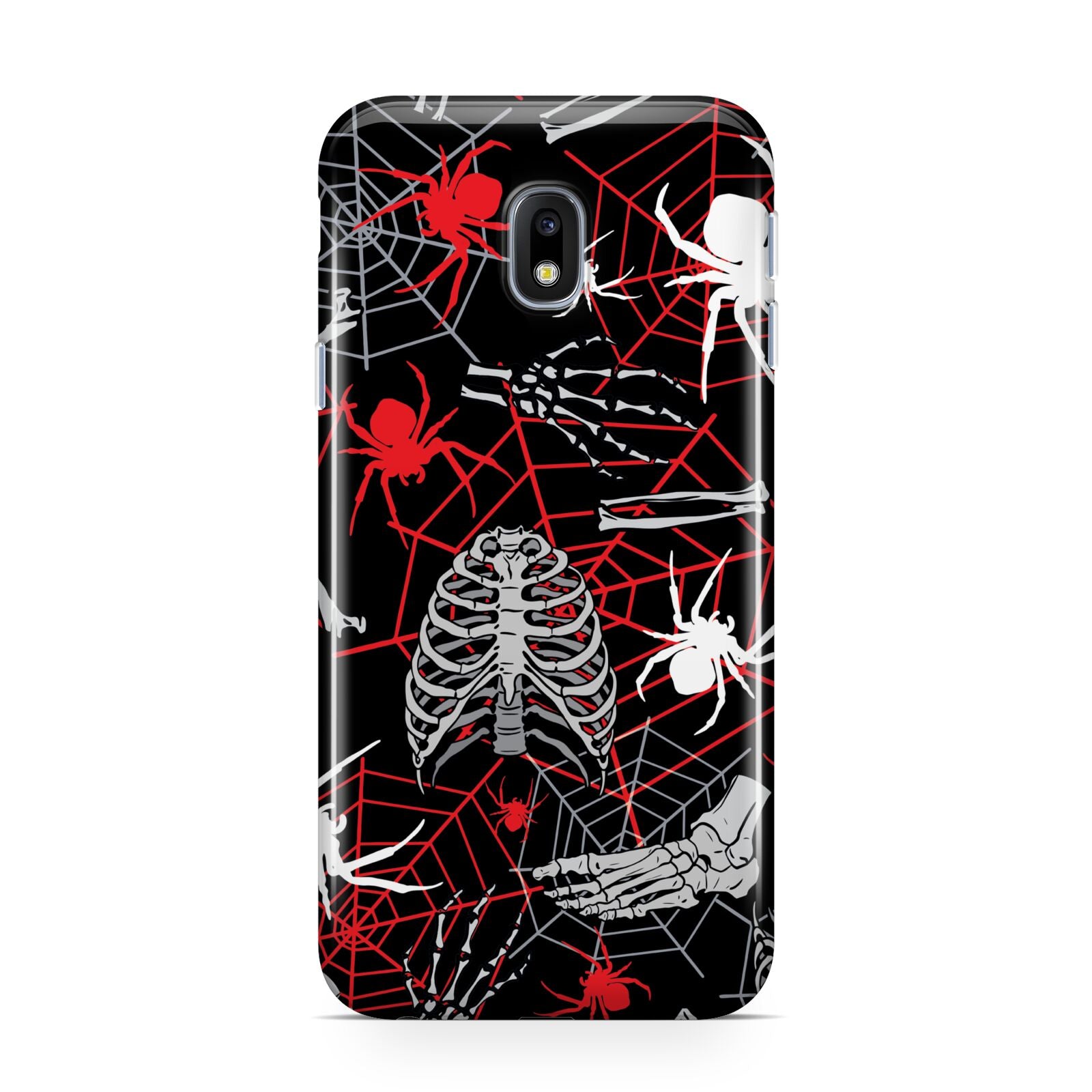 Grey and Red Cobwebs Samsung Galaxy J3 2017 Case