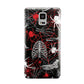 Grey and Red Cobwebs Samsung Galaxy Note 4 Case