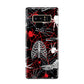 Grey and Red Cobwebs Samsung Galaxy Note 8 Case