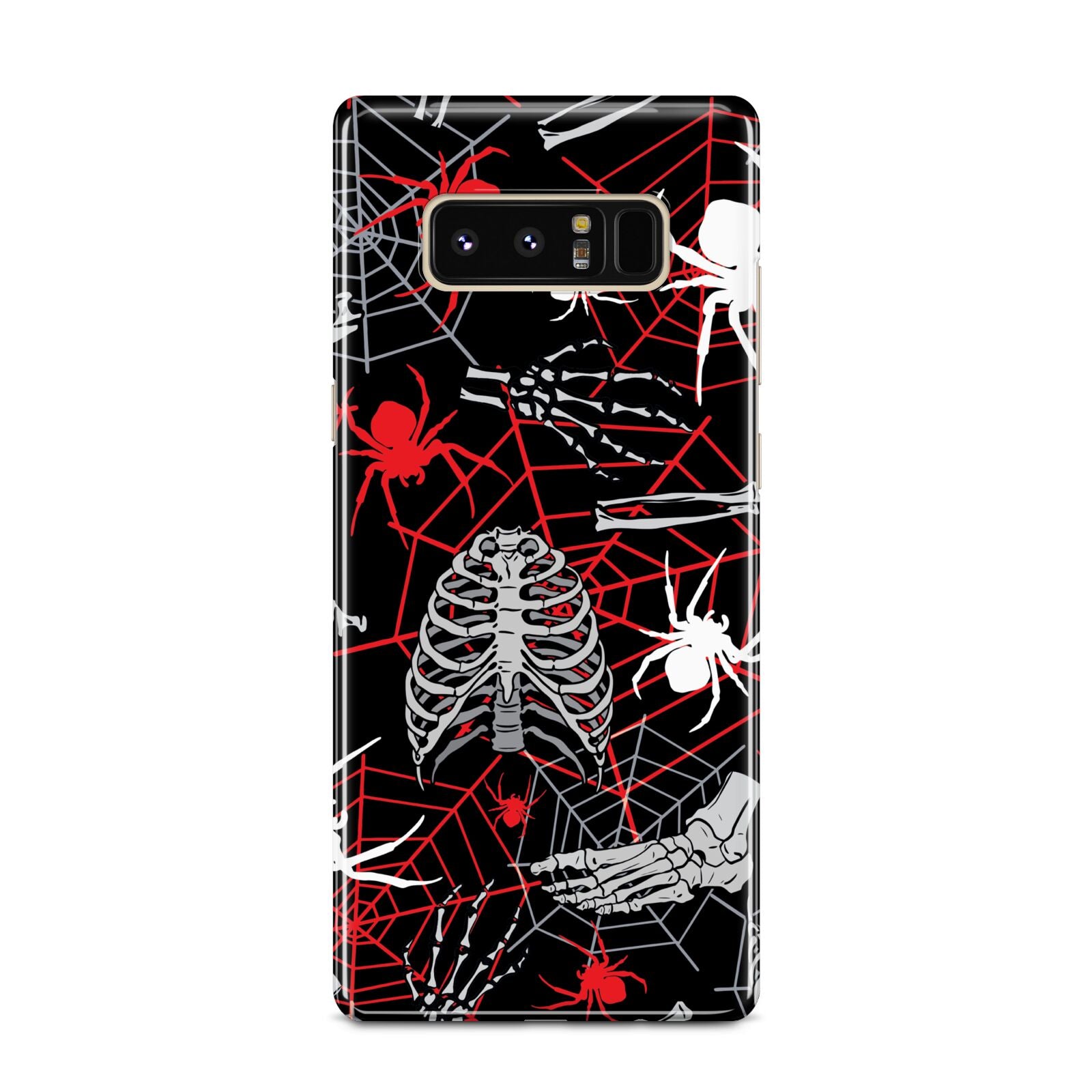 Grey and Red Cobwebs Samsung Galaxy Note 8 Case