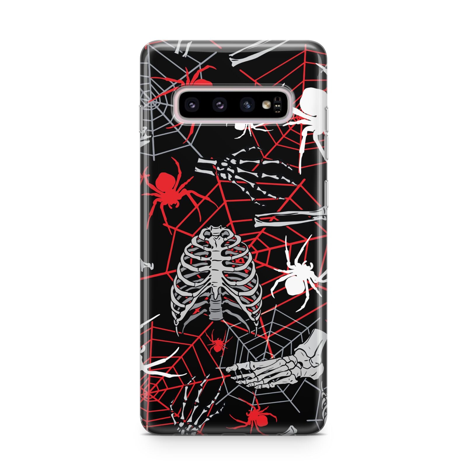 Grey and Red Cobwebs Samsung Galaxy S10 Plus Case