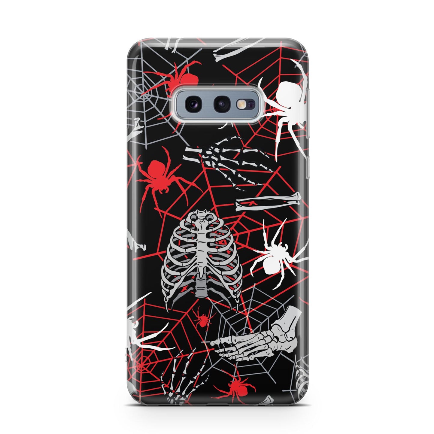 Grey and Red Cobwebs Samsung Galaxy S10E Case