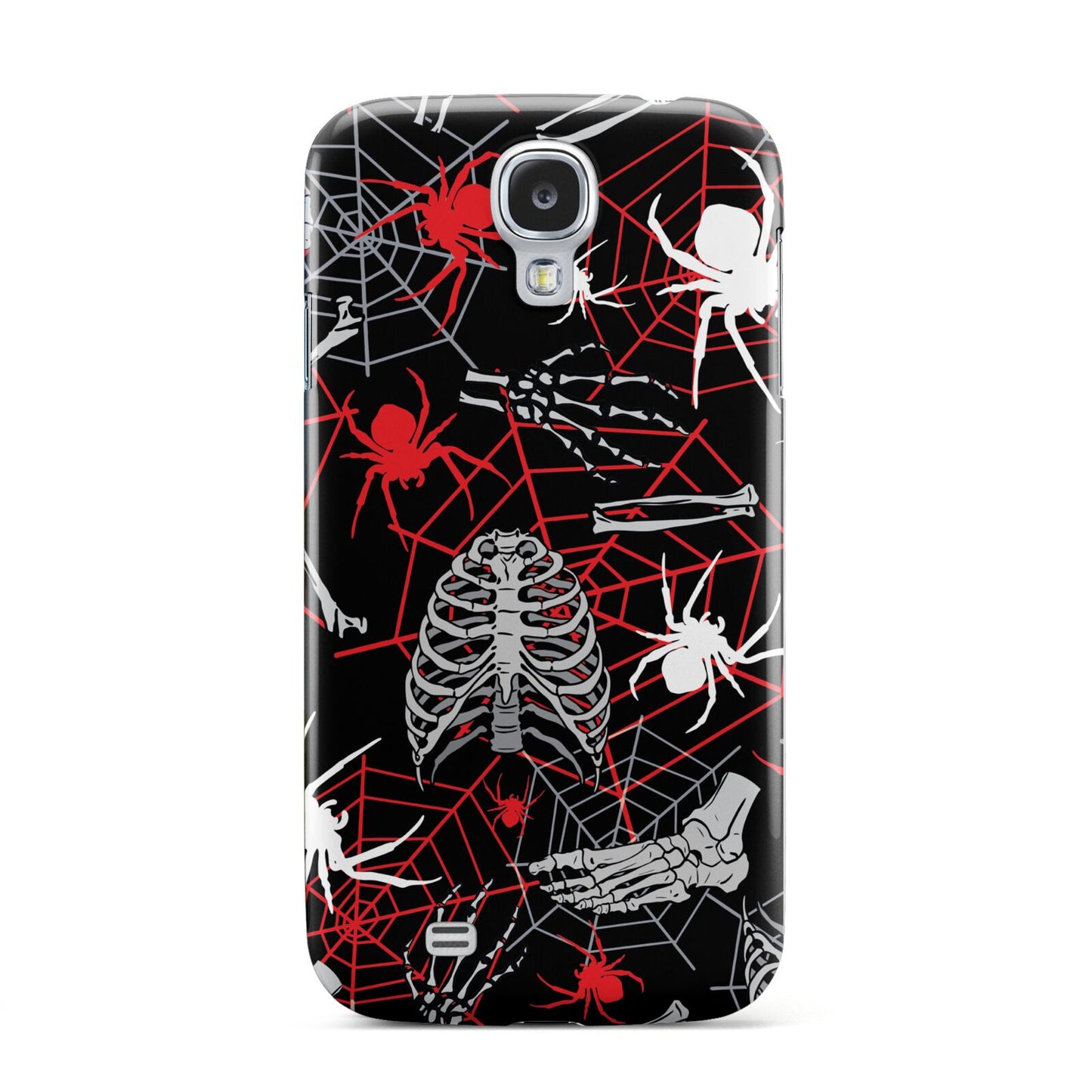 Grey and Red Cobwebs Samsung Galaxy S4 Case