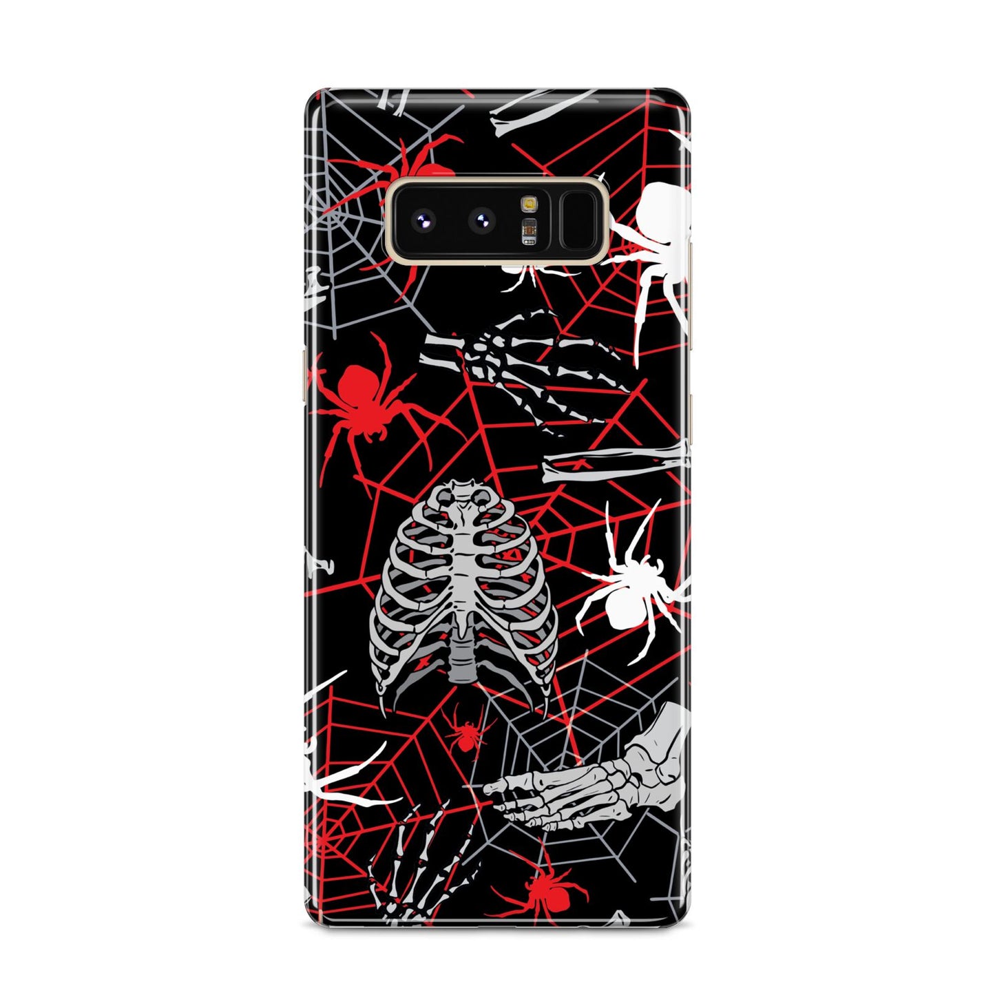 Grey and Red Cobwebs Samsung Galaxy S8 Case