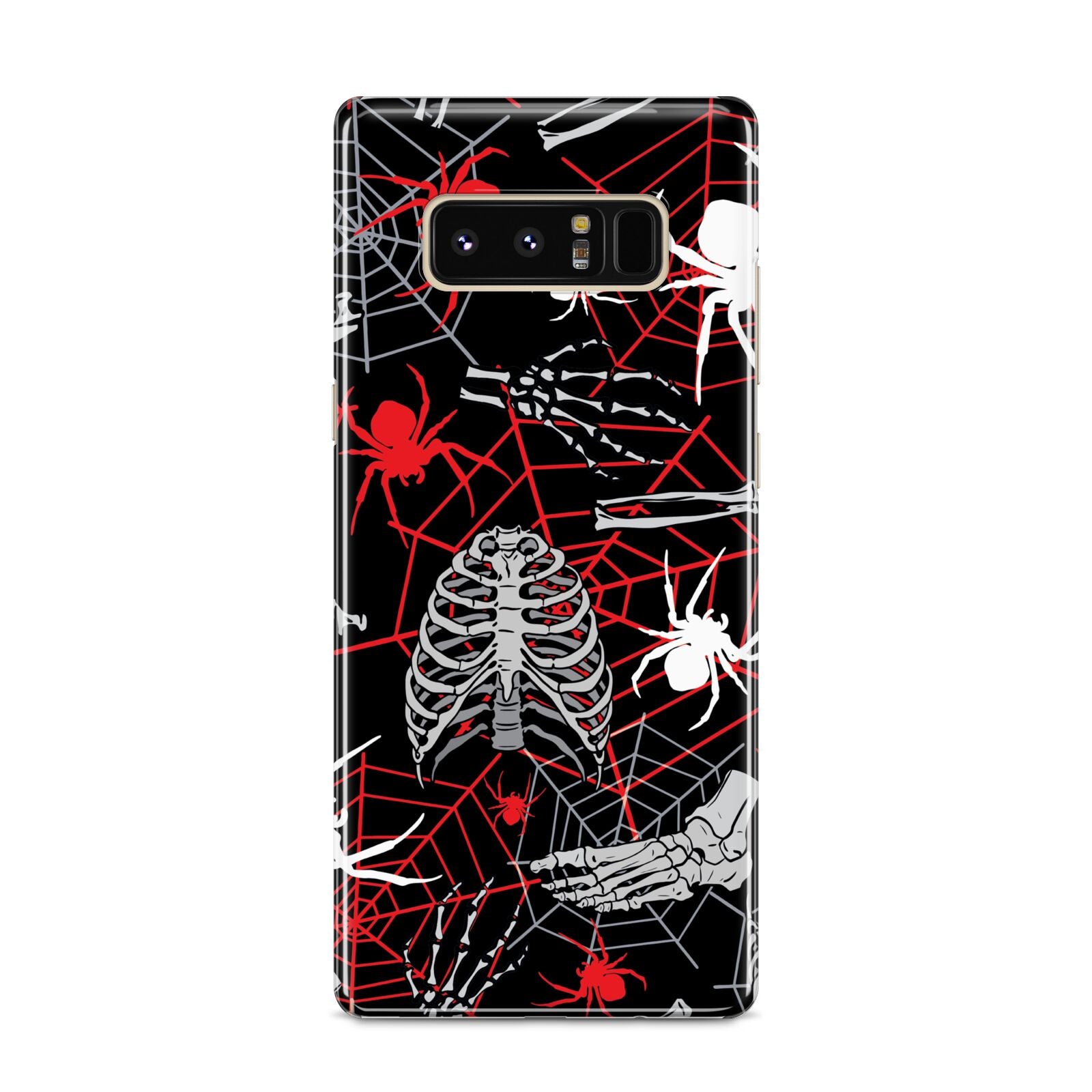 Grey and Red Cobwebs Samsung Galaxy S8 Case