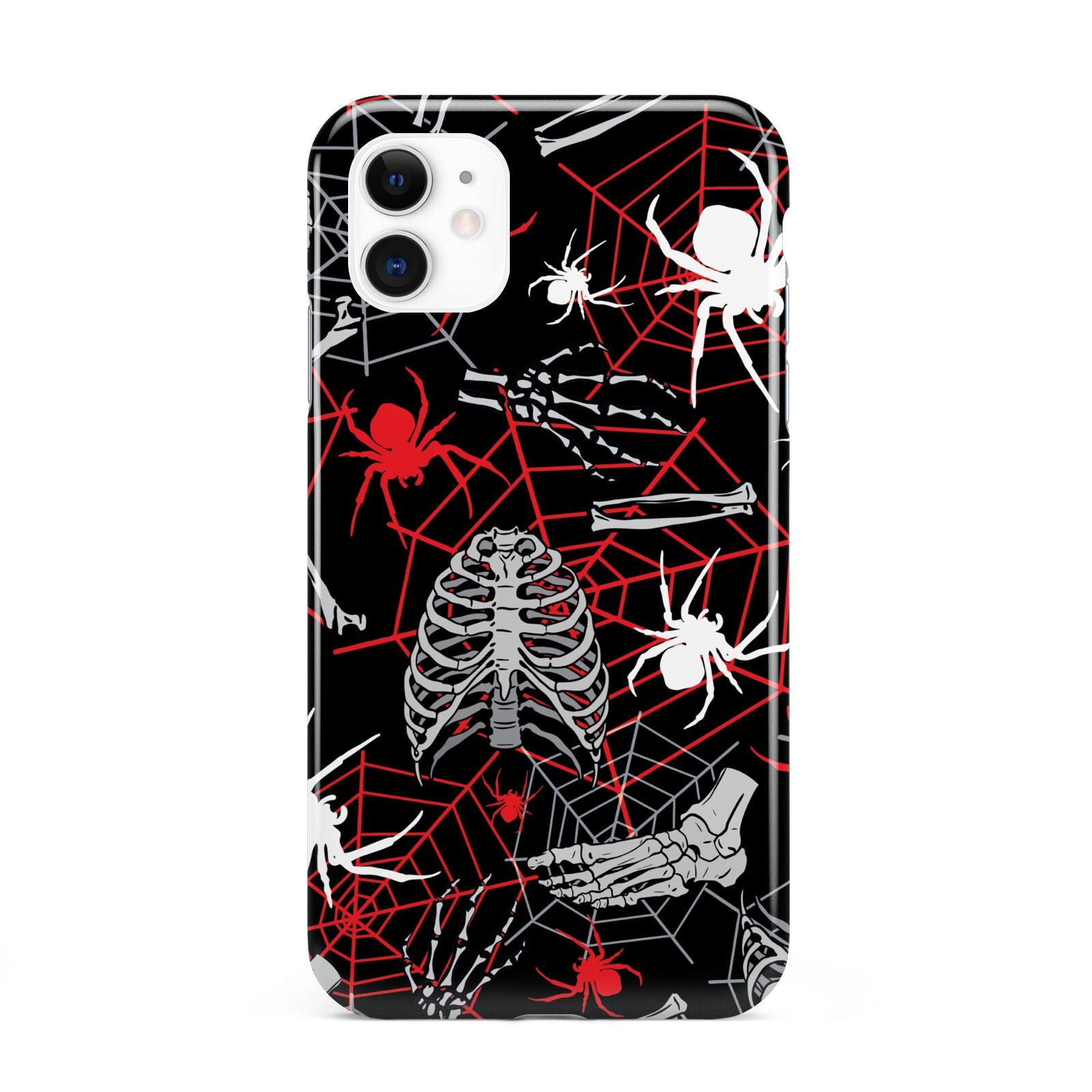 Grey and Red Cobwebs iPhone 11 3D Tough Case