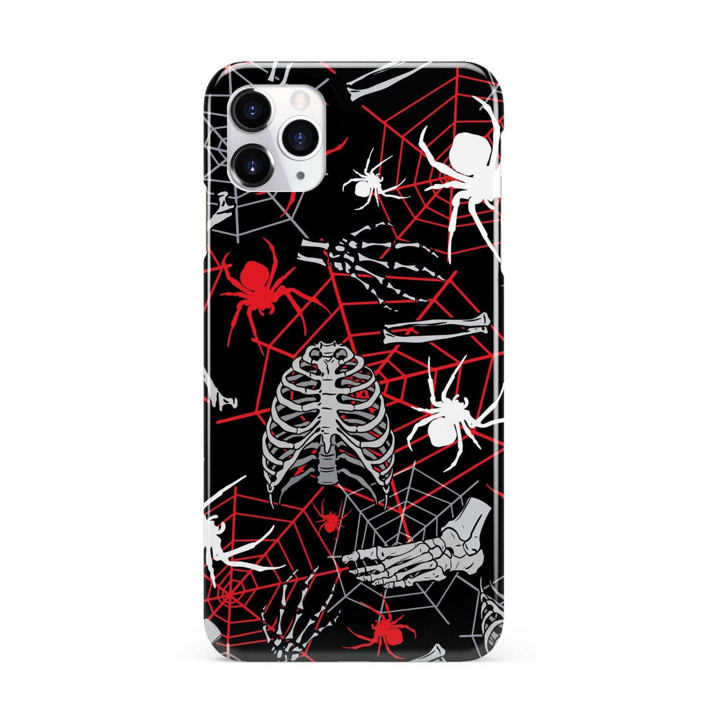 Grey and Red Cobwebs iPhone 11 Pro Max 3D Snap Case