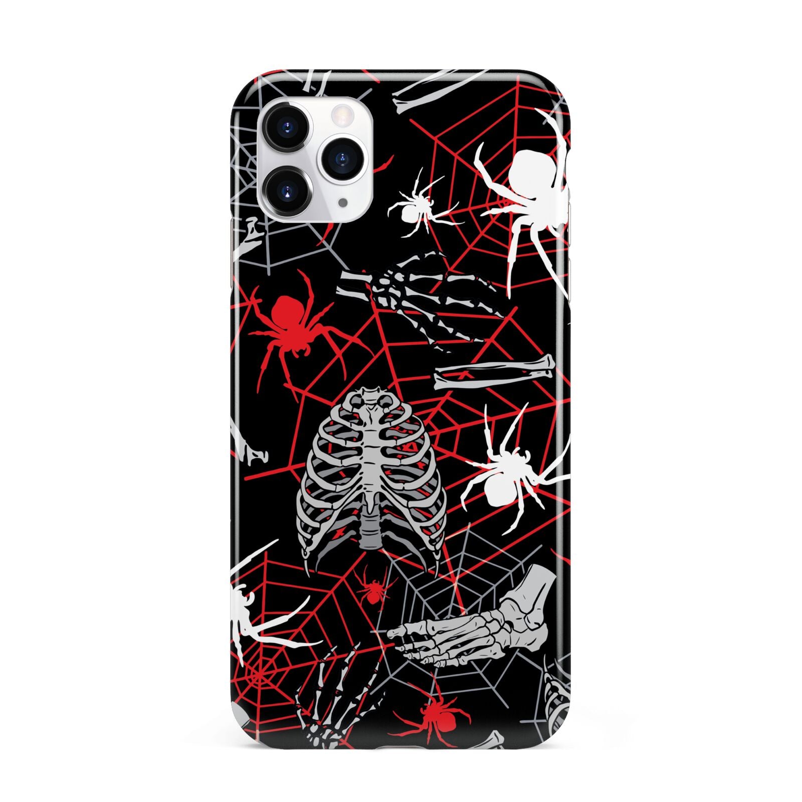 Grey and Red Cobwebs iPhone 11 Pro Max 3D Tough Case