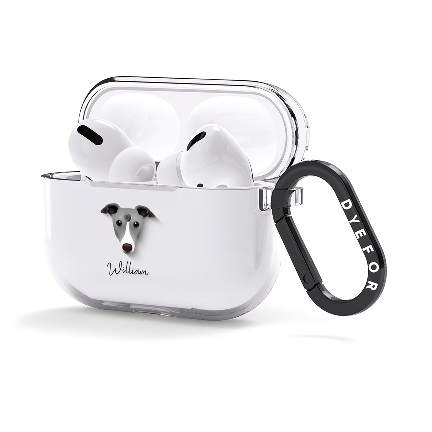 Greyhound Personalised AirPods Clear Case 3rd Gen Side Image