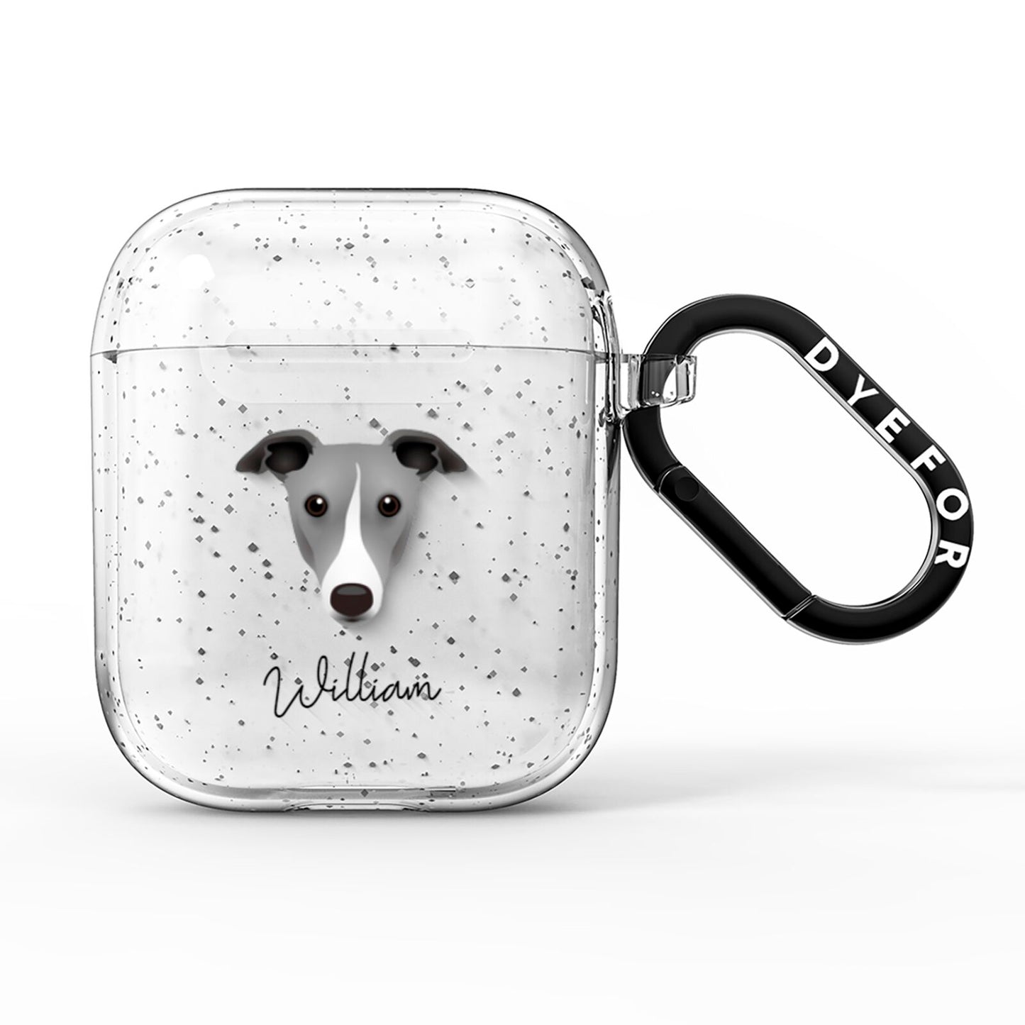 Greyhound Personalised AirPods Glitter Case