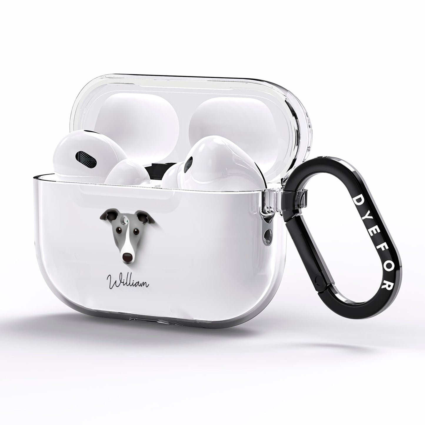 Greyhound Personalised AirPods Pro Clear Case Side Image