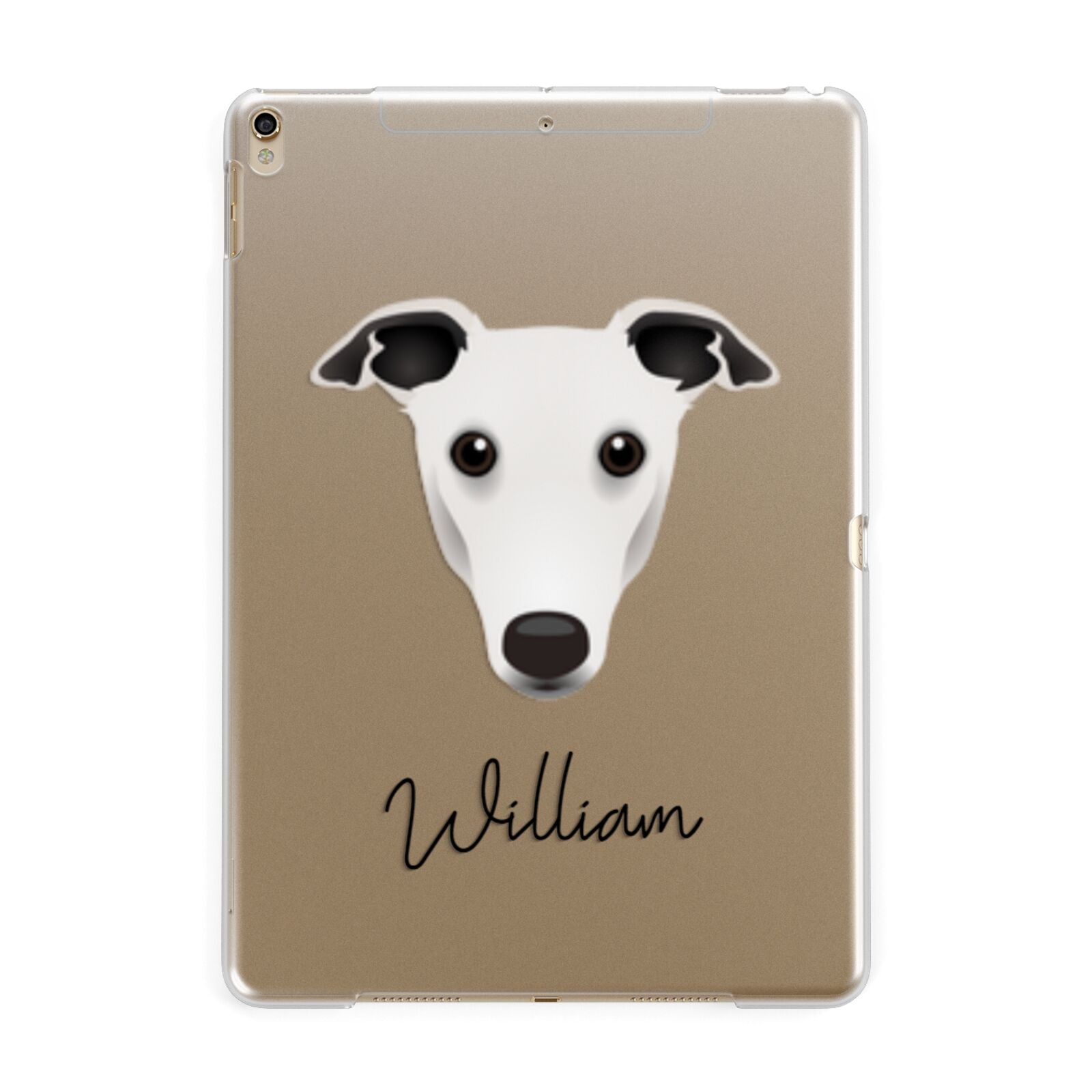 Greyhound Personalised Apple iPad Gold Case