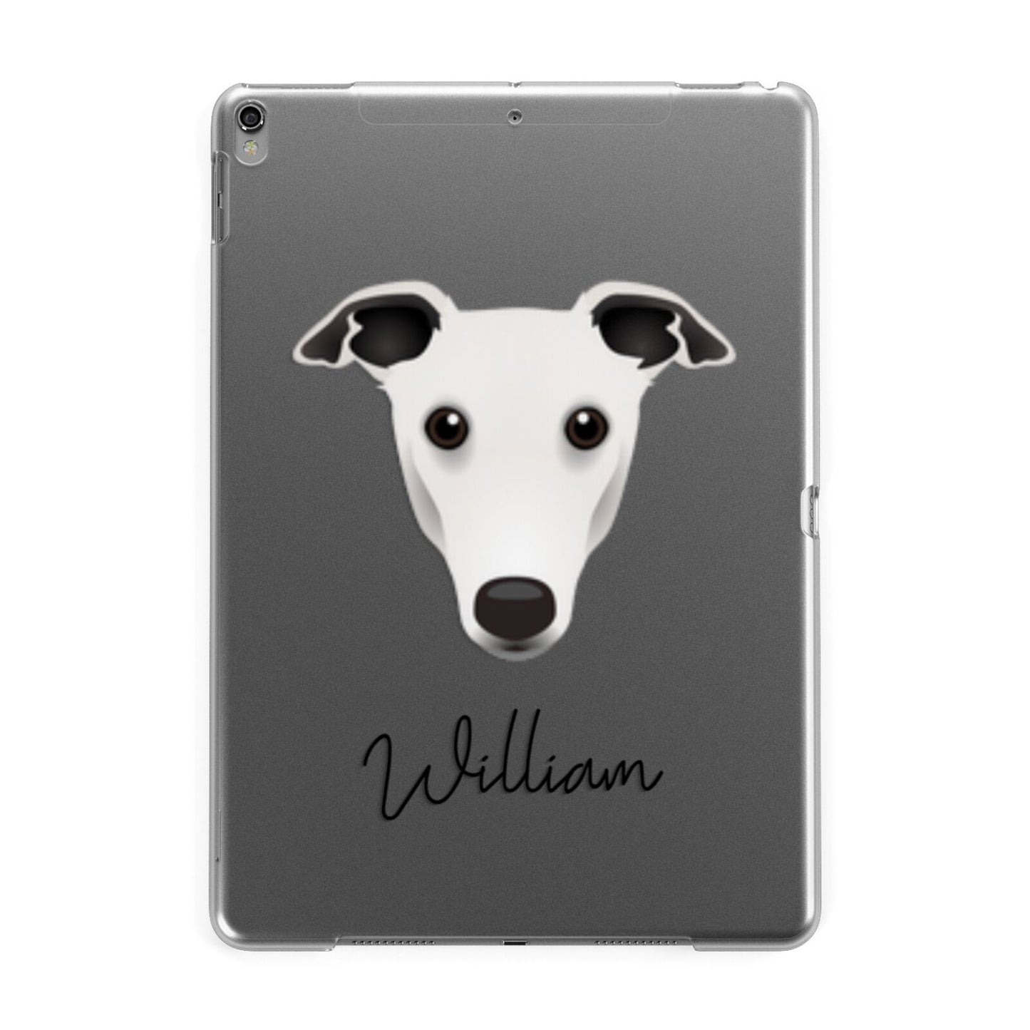 Greyhound Personalised Apple iPad Grey Case
