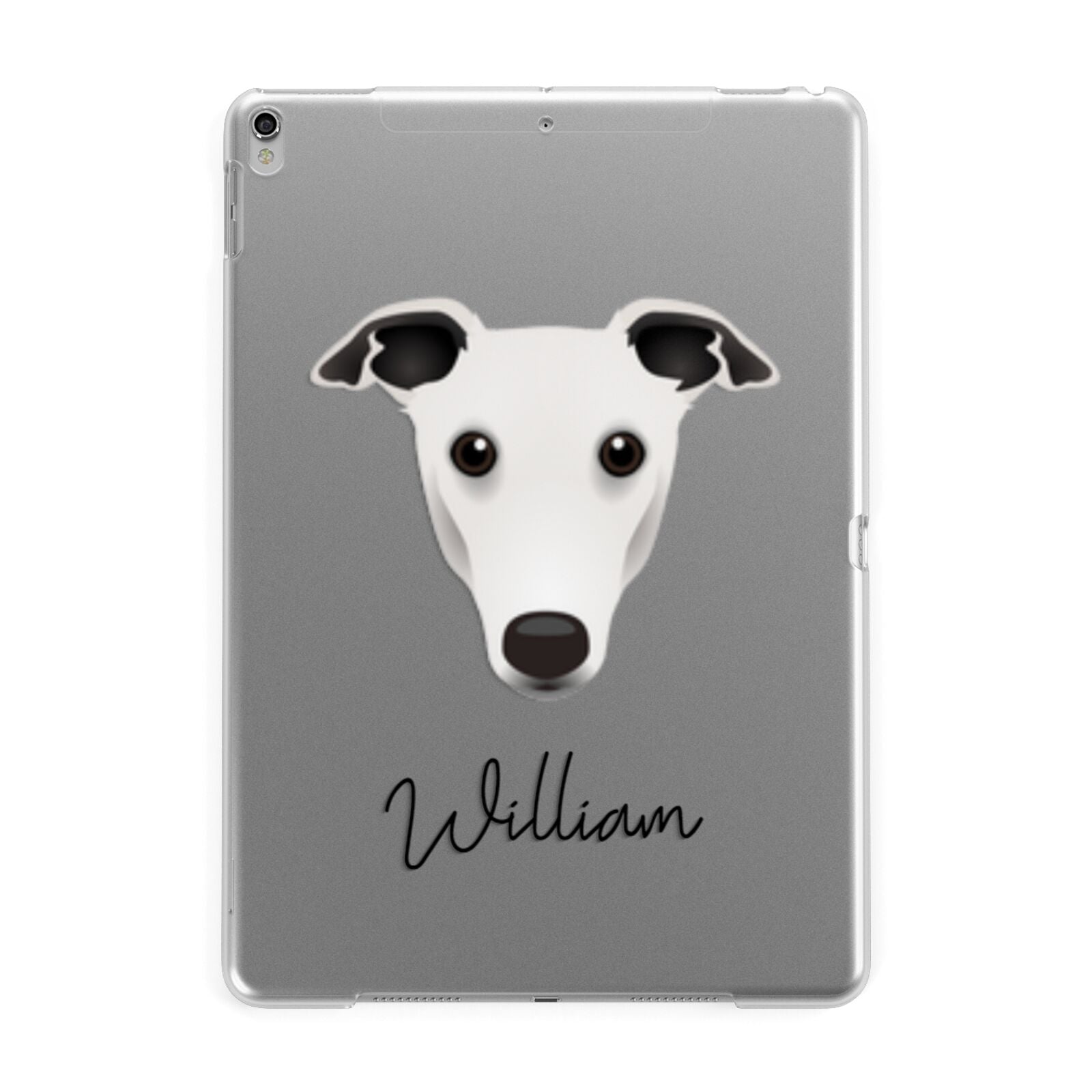 Greyhound Personalised Apple iPad Silver Case