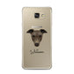 Greyhound Personalised Samsung Galaxy A7 2016 Case on gold phone