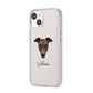 Greyhound Personalised iPhone 14 Clear Tough Case Starlight Angled Image