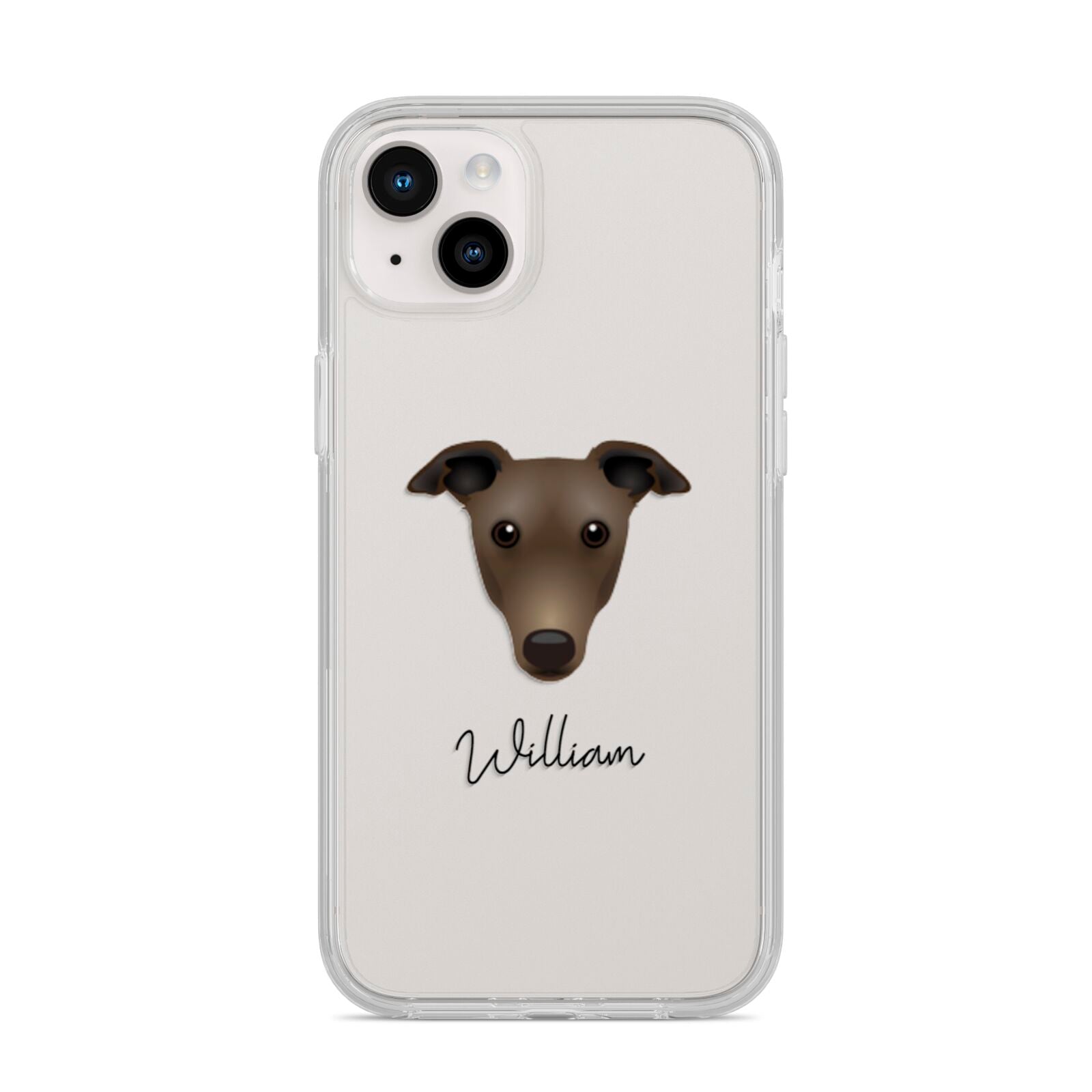 Greyhound Personalised iPhone 14 Plus Clear Tough Case Starlight