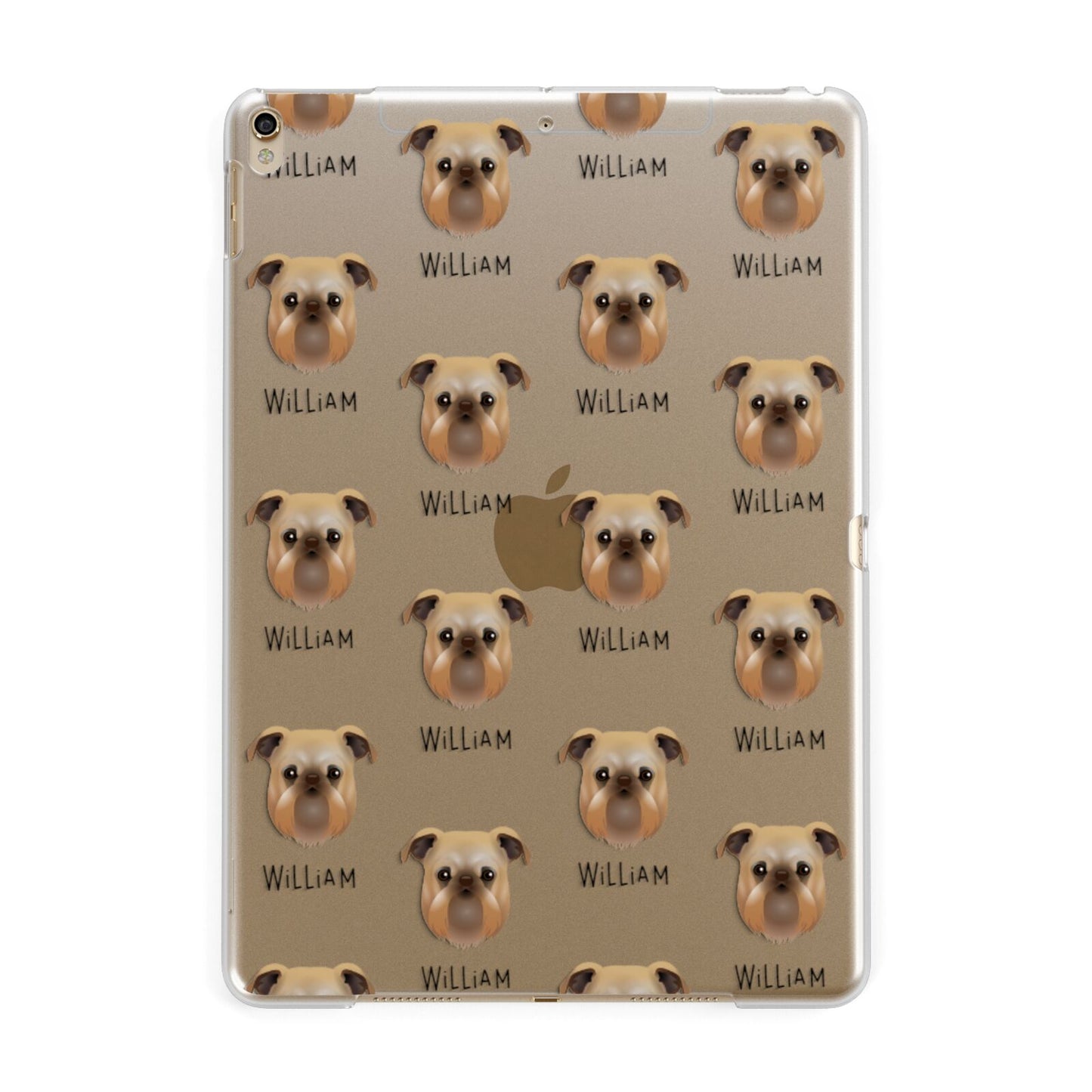 Griffon Bruxellois Icon with Name Apple iPad Gold Case