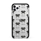 Griffon Bruxellois Icon with Name Apple iPhone 11 Pro Max in Silver with Black Impact Case