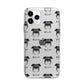Griffon Bruxellois Icon with Name Apple iPhone 11 Pro in Silver with Bumper Case