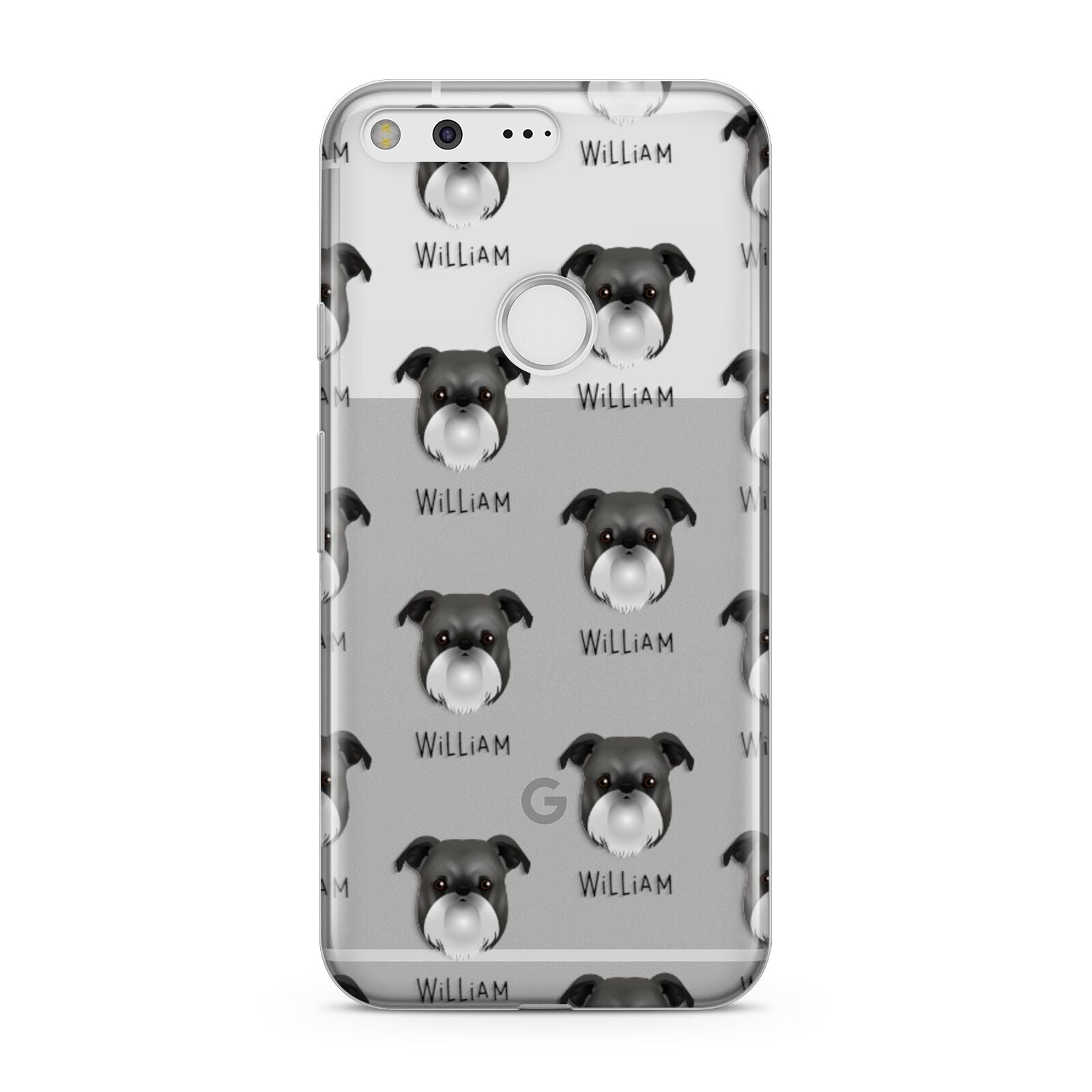 Griffon Bruxellois Icon with Name Google Pixel Case