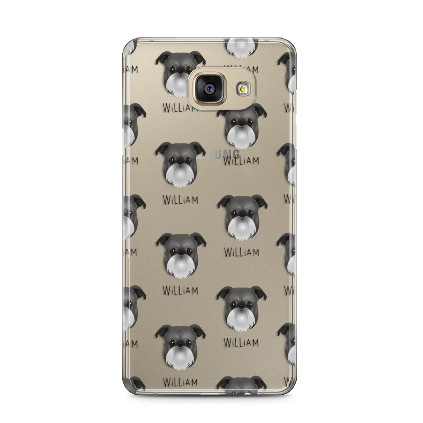 Griffon Bruxellois Icon with Name Samsung Galaxy A5 2016 Case on gold phone