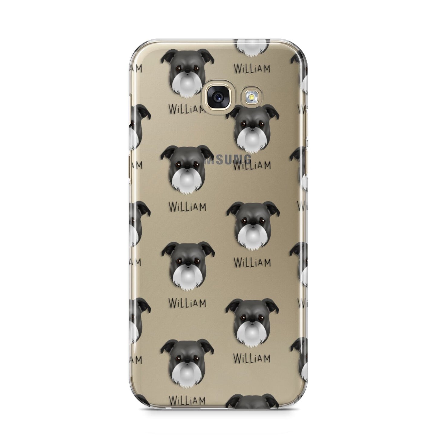 Griffon Bruxellois Icon with Name Samsung Galaxy A5 2017 Case on gold phone