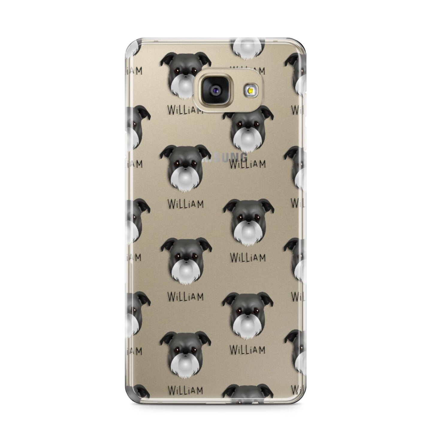 Griffon Bruxellois Icon with Name Samsung Galaxy A9 2016 Case on gold phone