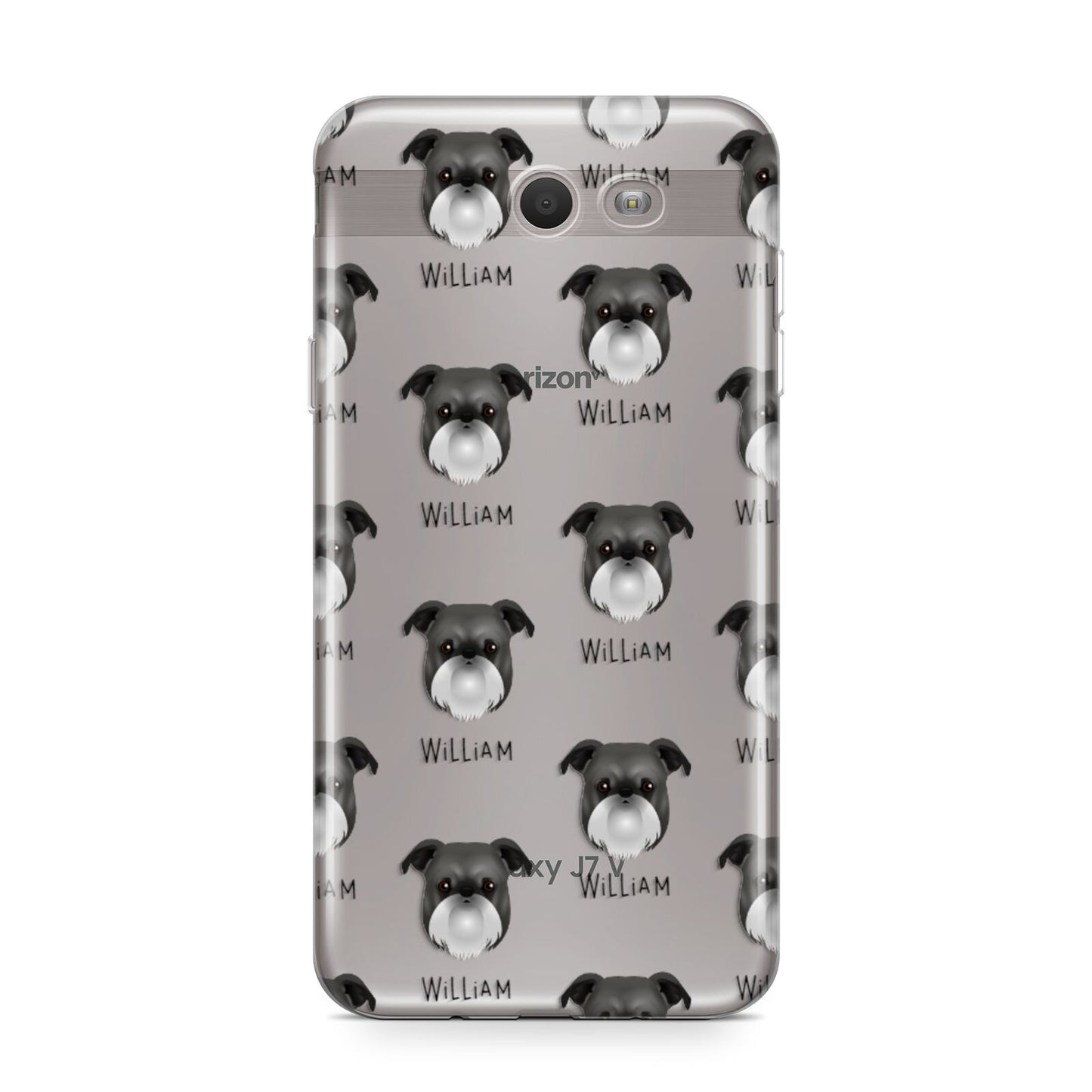 Griffon Bruxellois Icon with Name Samsung Galaxy J7 2017 Case