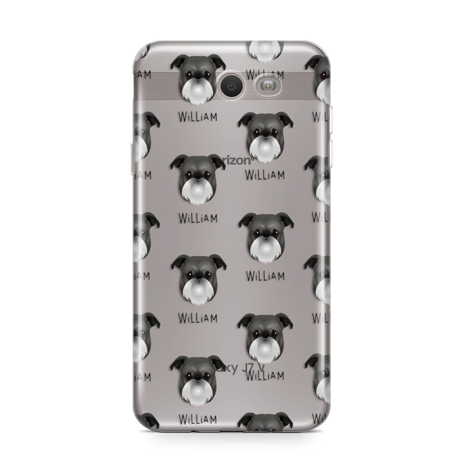 Griffon Bruxellois Icon with Name Samsung Galaxy J7 2017 Case