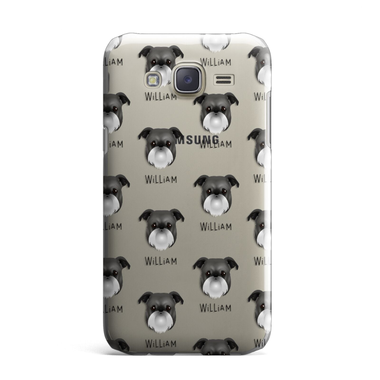 Griffon Bruxellois Icon with Name Samsung Galaxy J7 Case