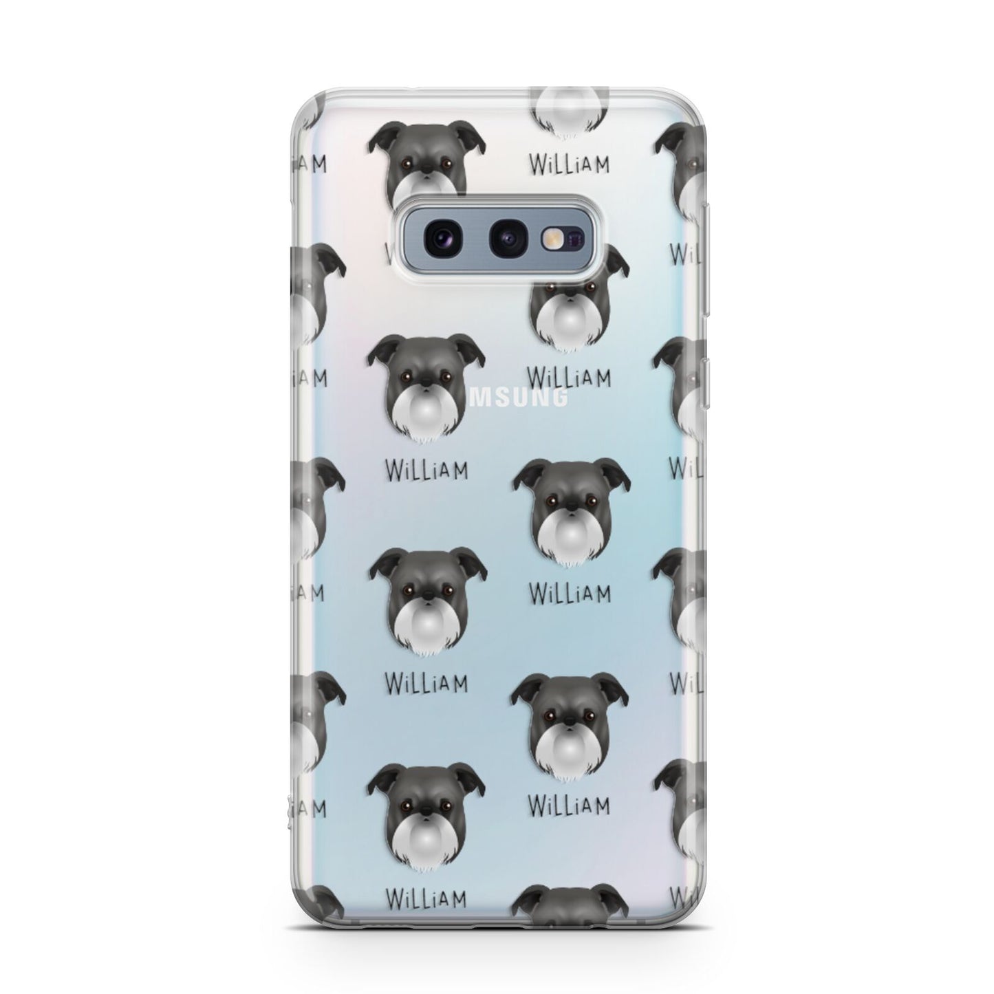Griffon Bruxellois Icon with Name Samsung Galaxy S10E Case