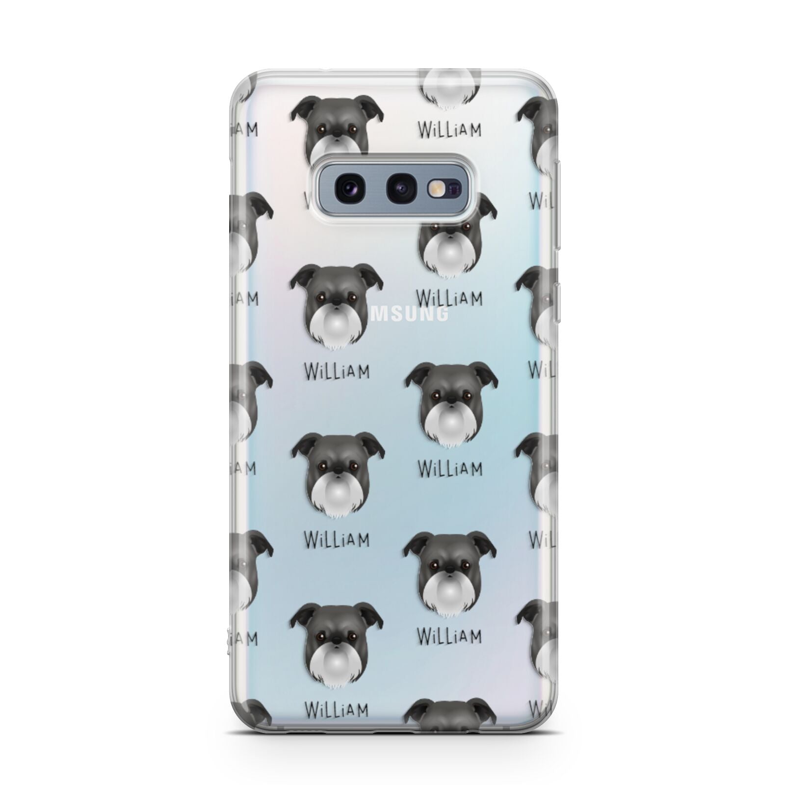 Griffon Bruxellois Icon with Name Samsung Galaxy S10E Case