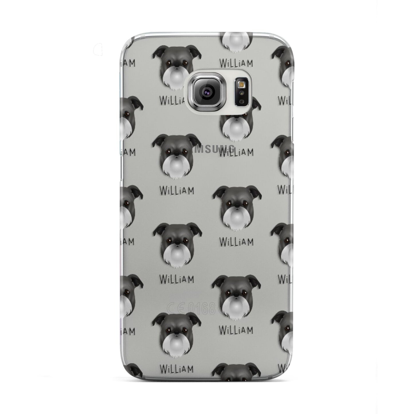 Griffon Bruxellois Icon with Name Samsung Galaxy S6 Edge Case